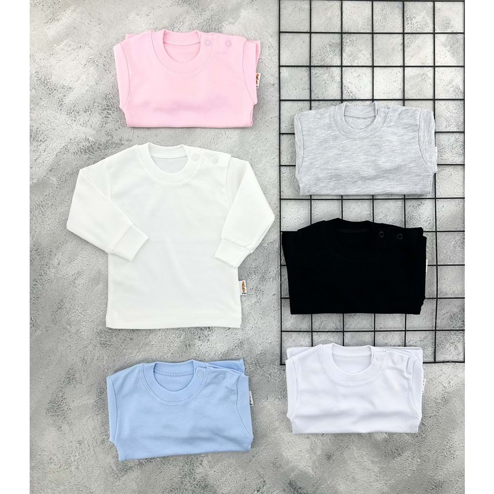 MLK BABY DÜZ RENK BADİ - BEYAZ - 2 YAŞ