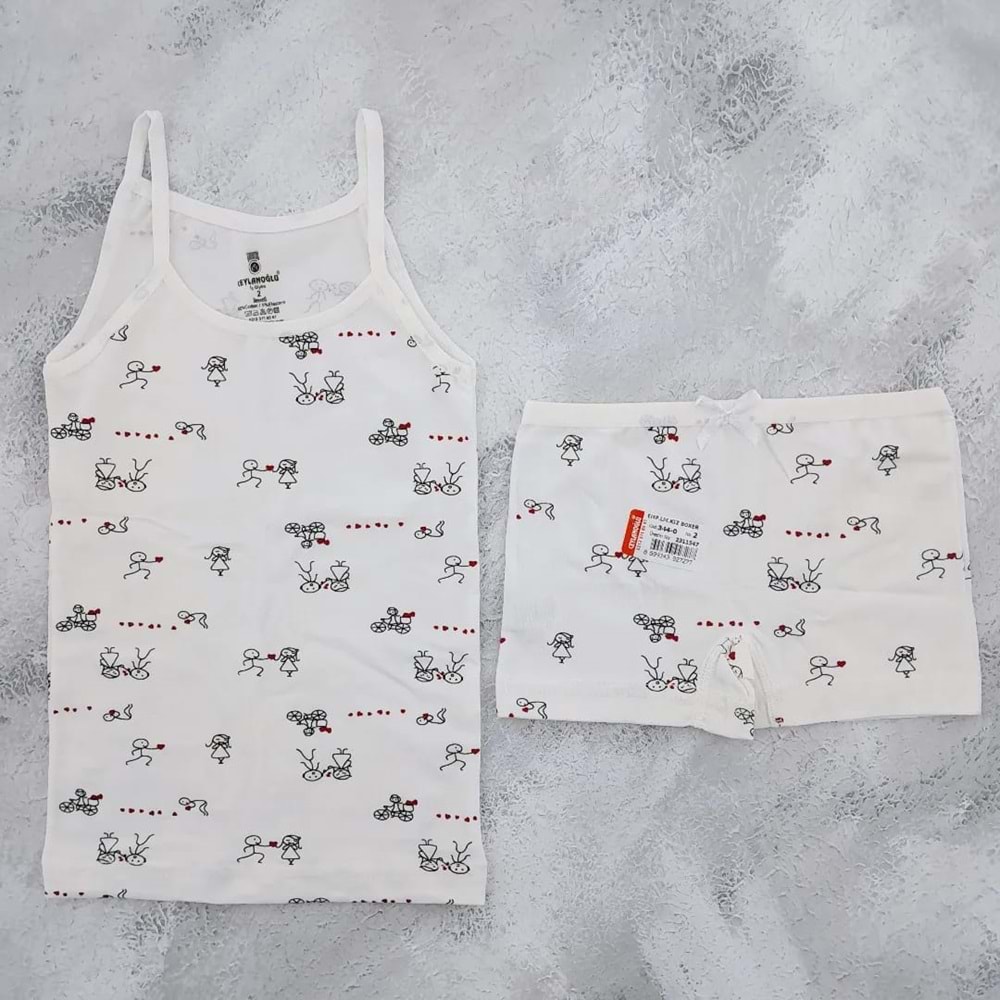 CEYLANOĞLU KIZ ÇOCUK İÇ ÇAMAŞIR TAKIM BİSİKLETLİ - 5-6 YAŞ