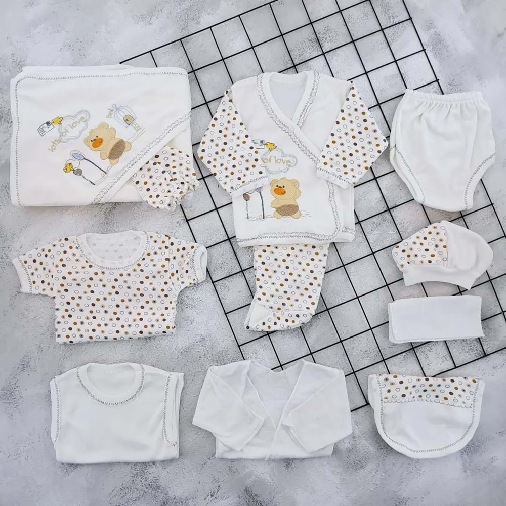 DAİSYMİNİ 4541 11 Lİ ZIBIN SET KAHVE - 0-3 AY