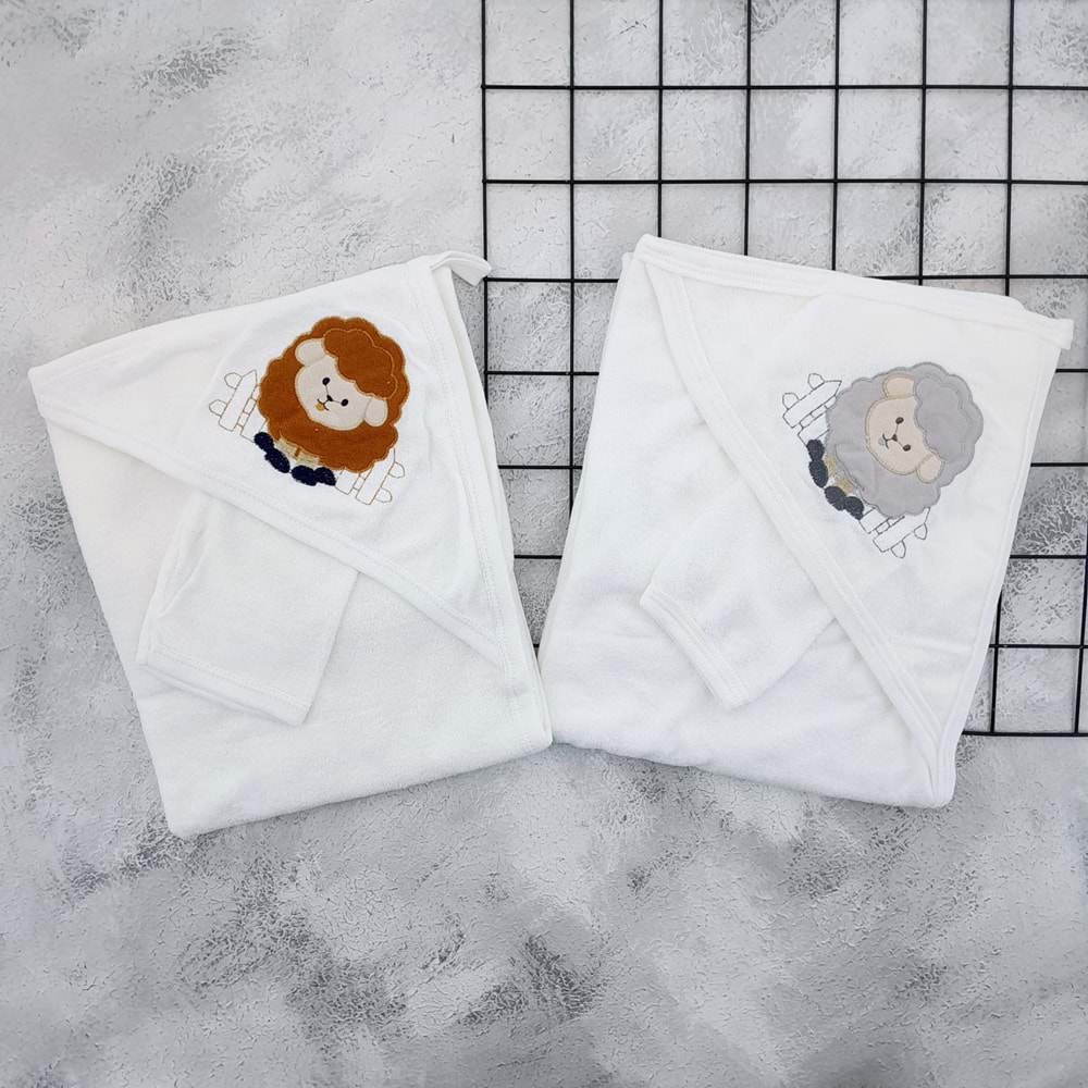 GÜLÜNCE BABY KOYUN BEBE HAVLU -KAHVE