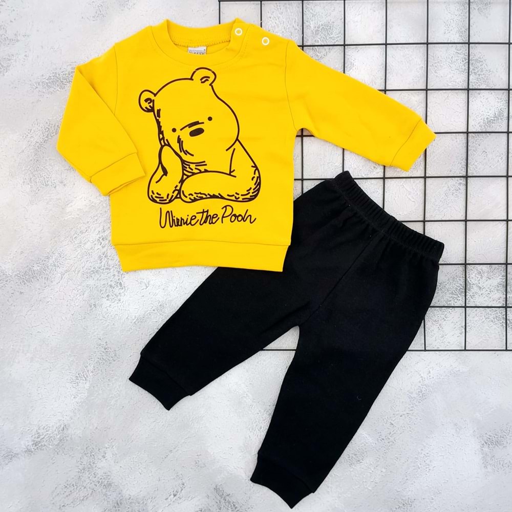 NİKUBY 9439 WİNNİE THE POOH MEVSİMLİK TAKIM - HARDAL - 9 AY