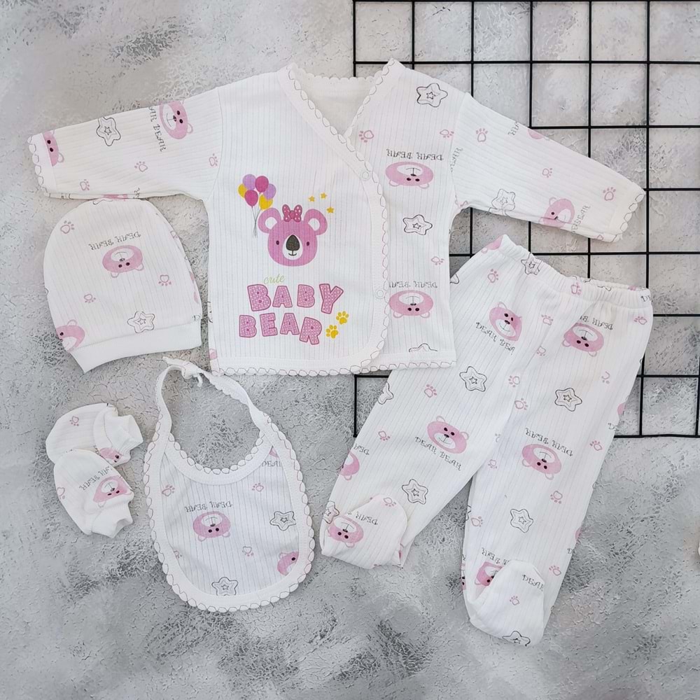 GONCA ZEM 060 AYILI 5 Lİ ZIBIN TAKIMI - PEMBE - 0-3 AY