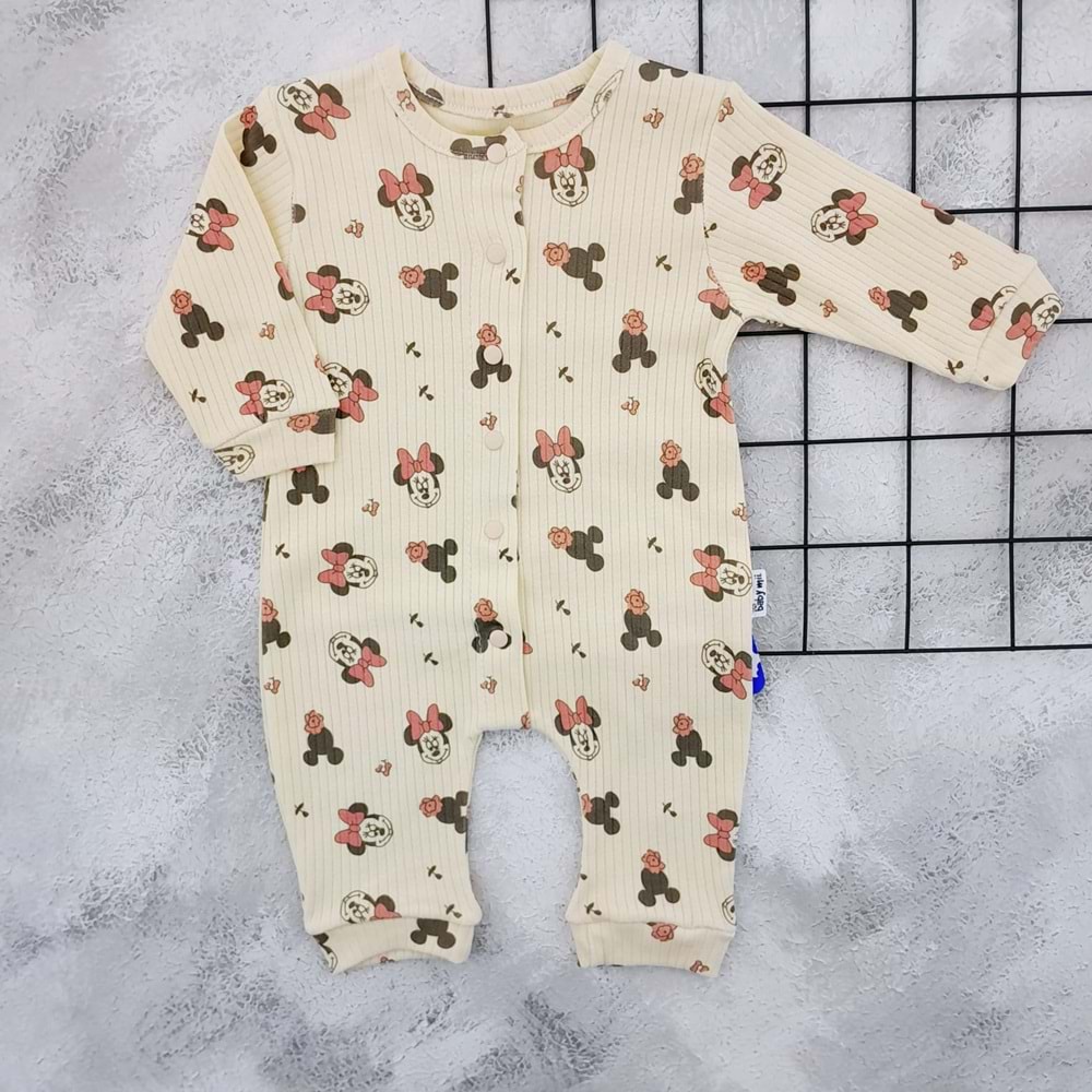 BABYMİİ 0226 ORGANİK MİNNİE TULUM - BEJ - 6-9 AY