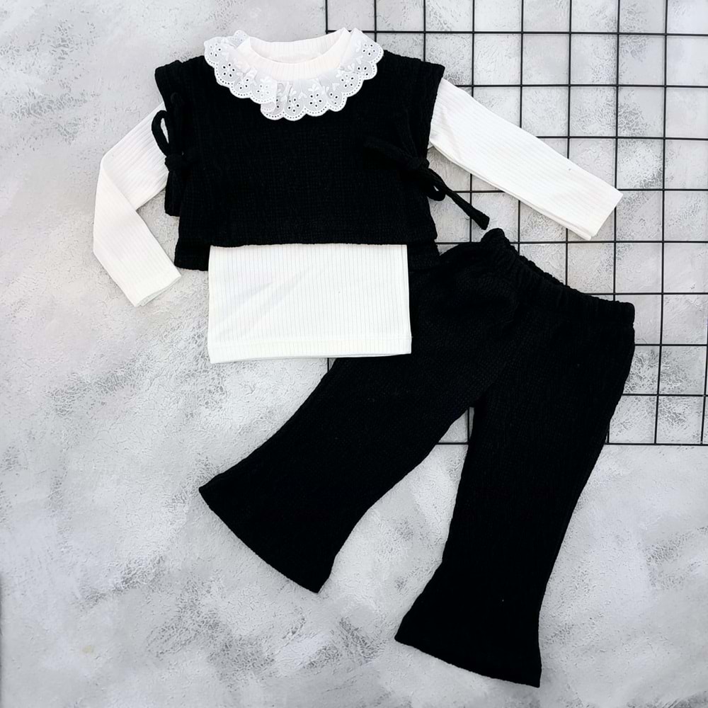 LUMİA 2054 TRİKO İSPANYOL PAÇA TAKIM - SİYAH - 2 YAŞ