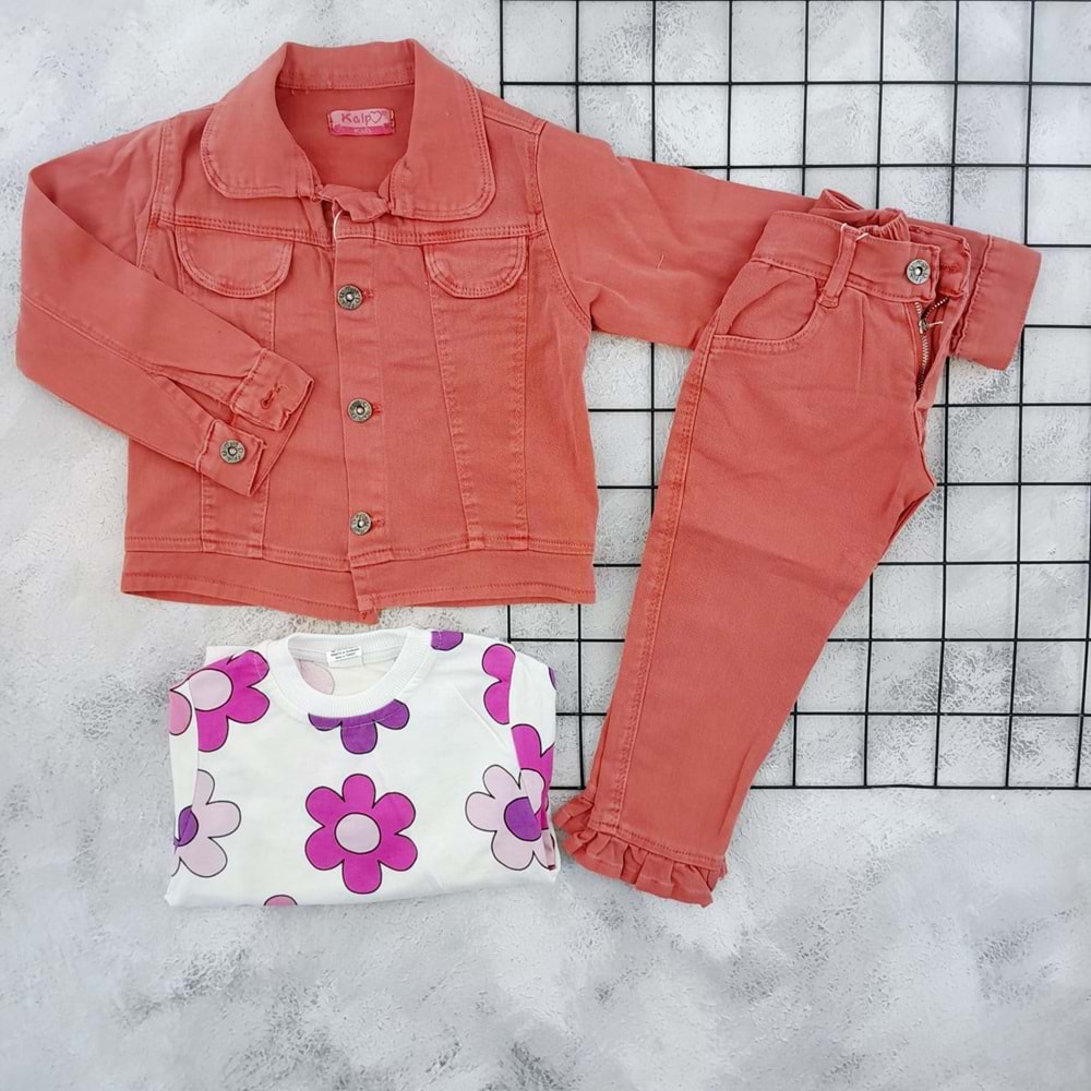 PAŞACAN 67180 ÇİÇEKLİ 3 LÜ KOT TAKIM - NARÇİÇEĞİ - 6-7 YAŞ