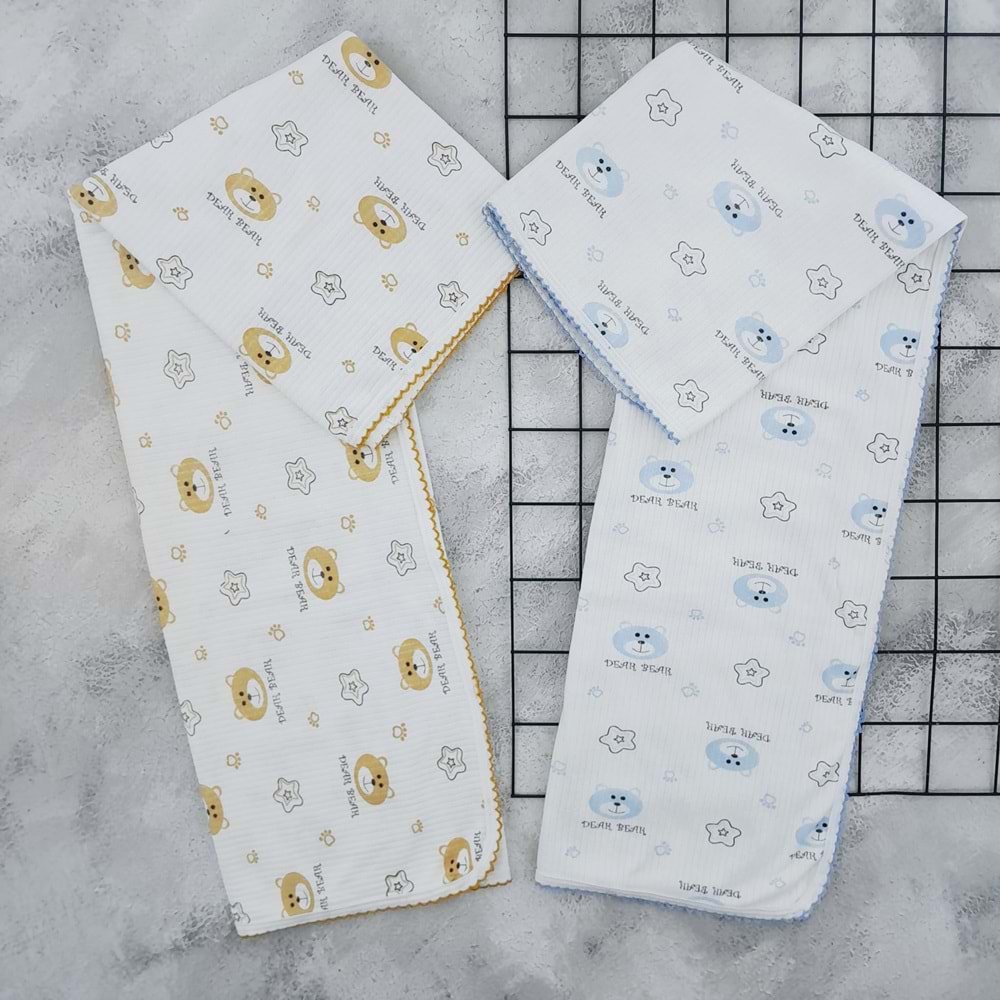 GONCA RAPORLU ÇİFT KAT BEBEK BATTANİYESİ 85*95 BEAR