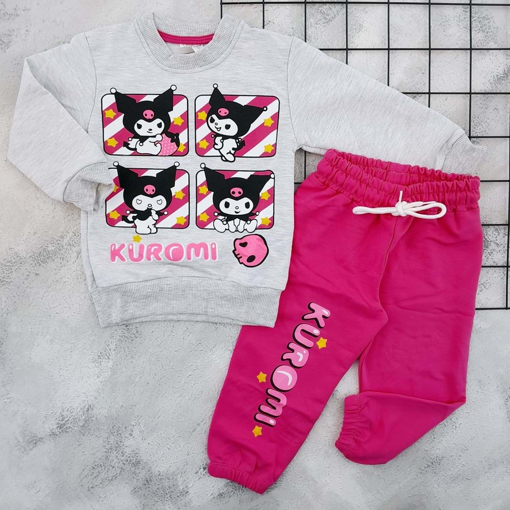 BEKA 101 KUROMİ BASKILI MEVSİMLİK TAKIM - FUŞYA - 2-3 YAŞ