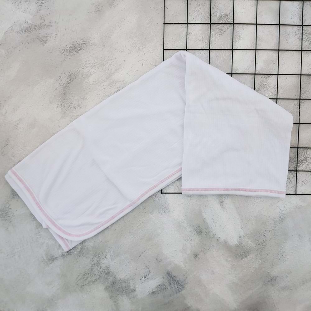 MSA 1155 SADE ÇİFT KAT BATTANİYE - BEYAZ PEMBE