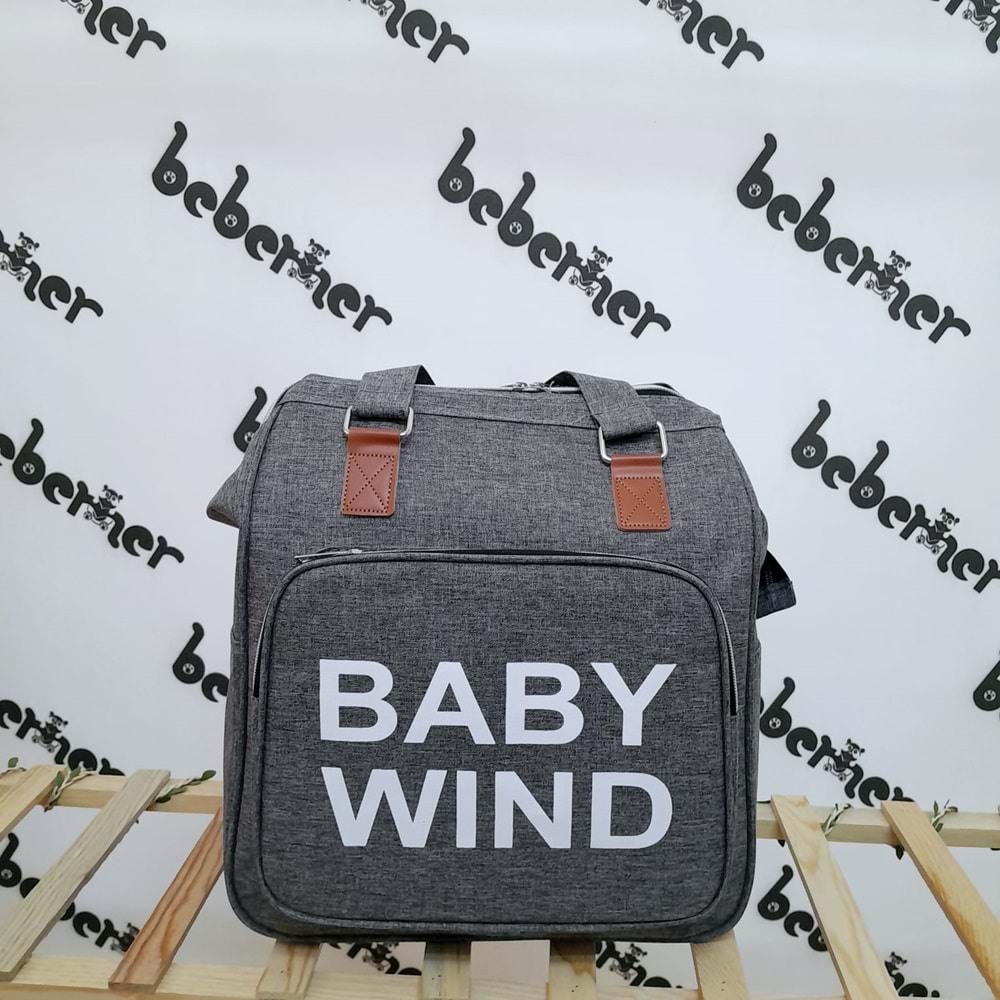 BABY WIND ANNE SIRT ÇANTASI - GRİ