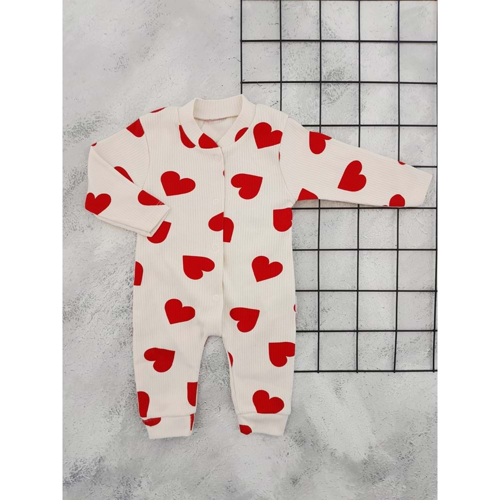 NAYİNOM 1960 KALP BASKILI MANŞETLİ TULUM - BEJ - 0 AY