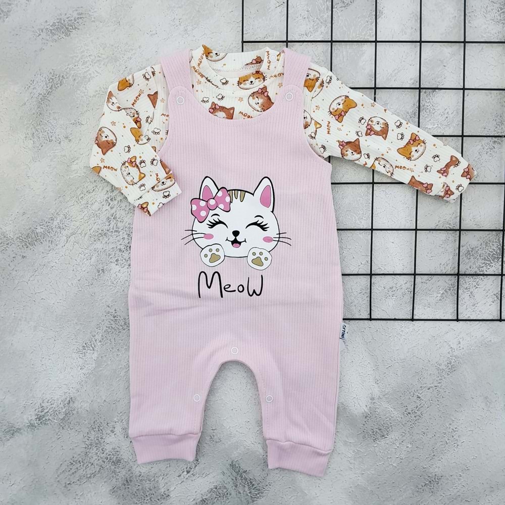 AYTİNİ 1160 MEOW BASKILI TULUM - PEMBE - 6 AY