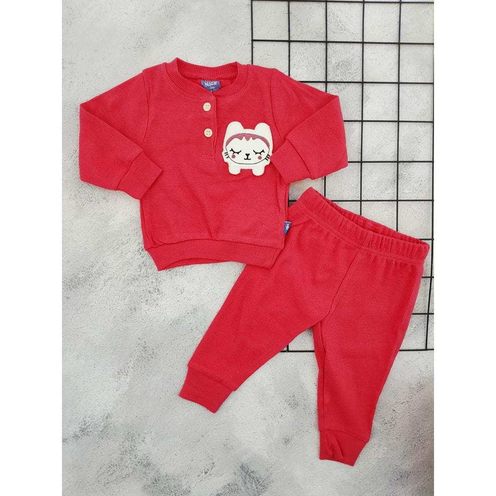 NAZAR 25137 KEDİCİK ARMALI MEVSİMLİK TAKIM - FUŞYA - 12 AY