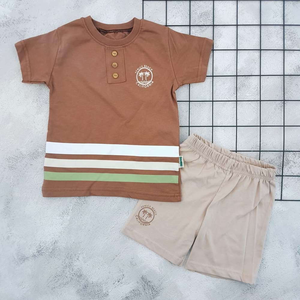BAMBU 465 VENİCE BEACH BASKILI ŞORT TAKIM