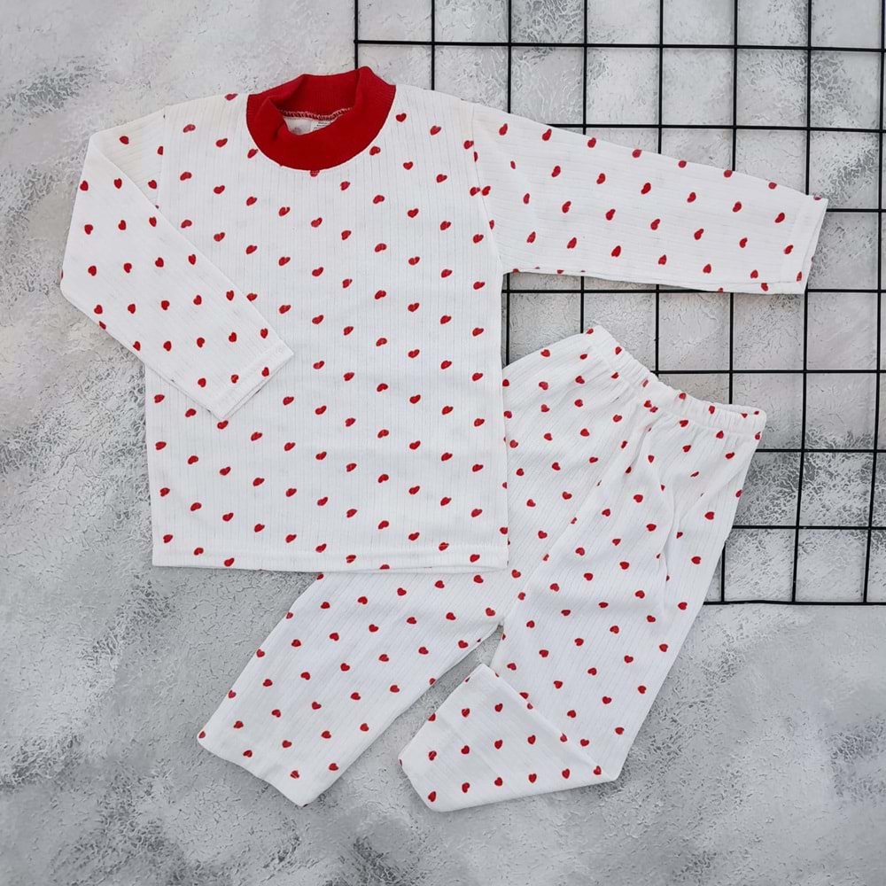 GONCA 834 KALPLİ PİJAMA TAKIM - KIRMIZI - 4 YAŞ