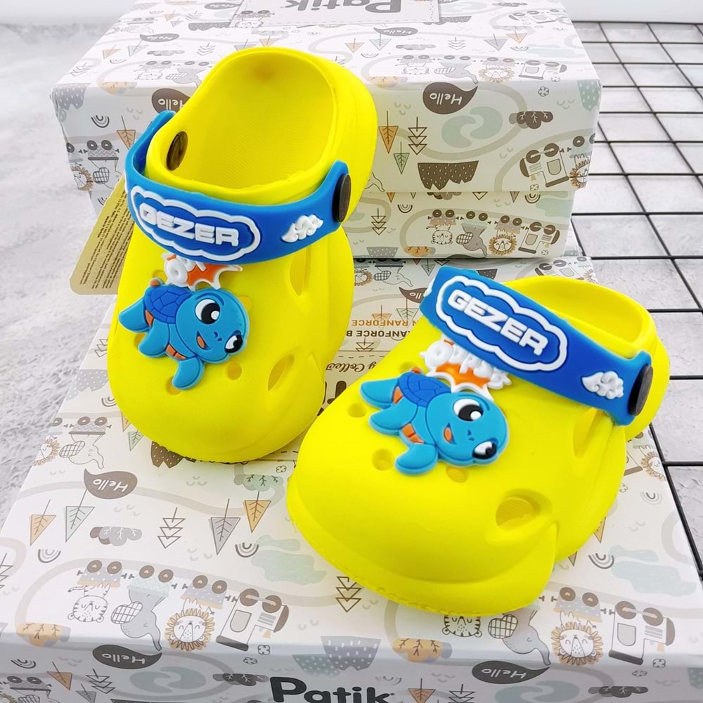 GEZER 0120 KAPLUMBAĞA CROCS TERLİK - SARI - 21