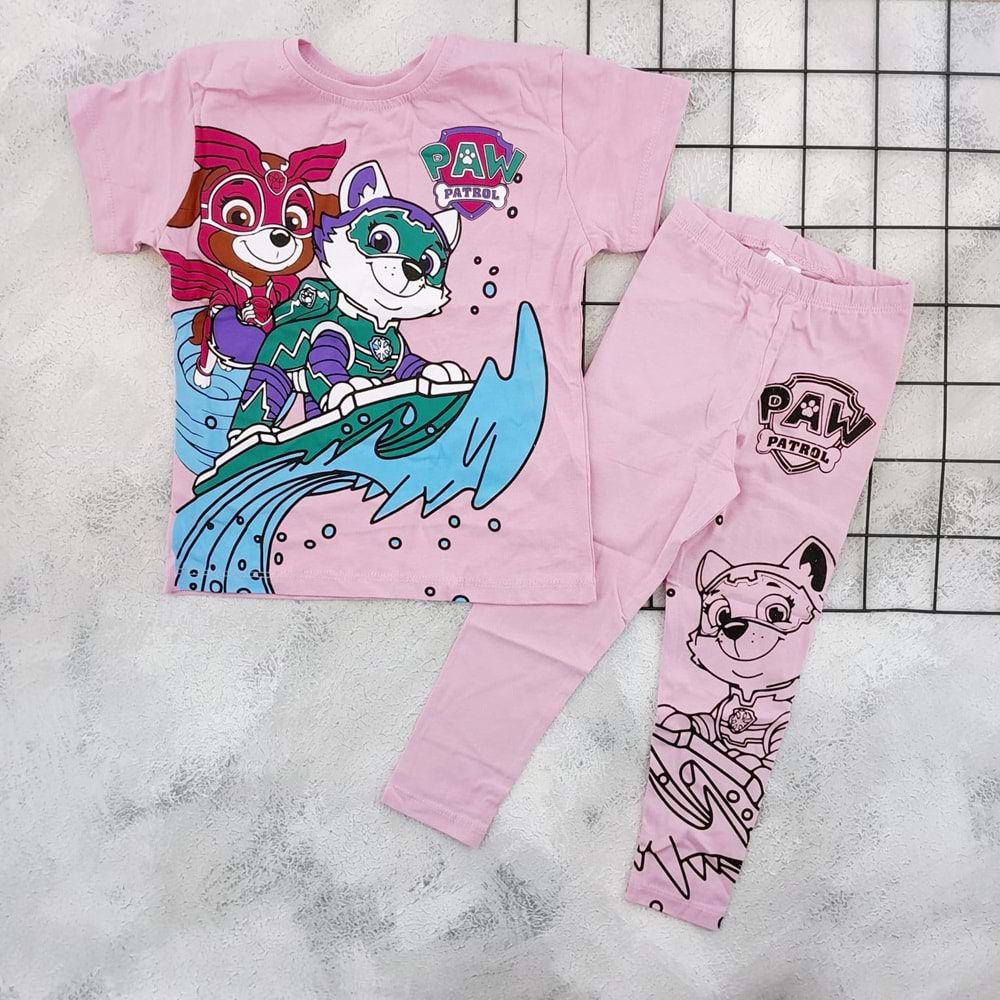 Z&R 5058 PAW PATROL BASKILI TAYT TAKIM - PEMBE - 7-8 YAŞ