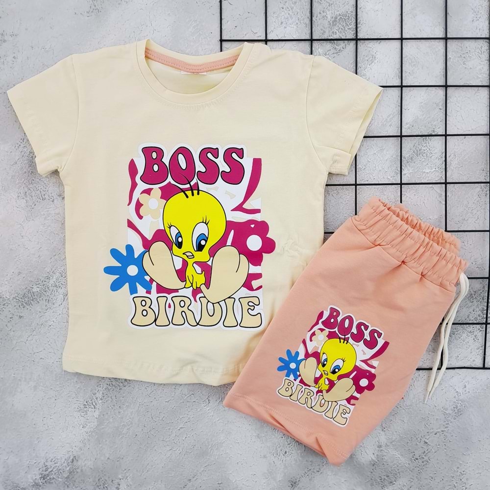 BEKA 114 TWEETY BASKILI ŞORT TAKIM - SOMON - 8-9 YAŞ