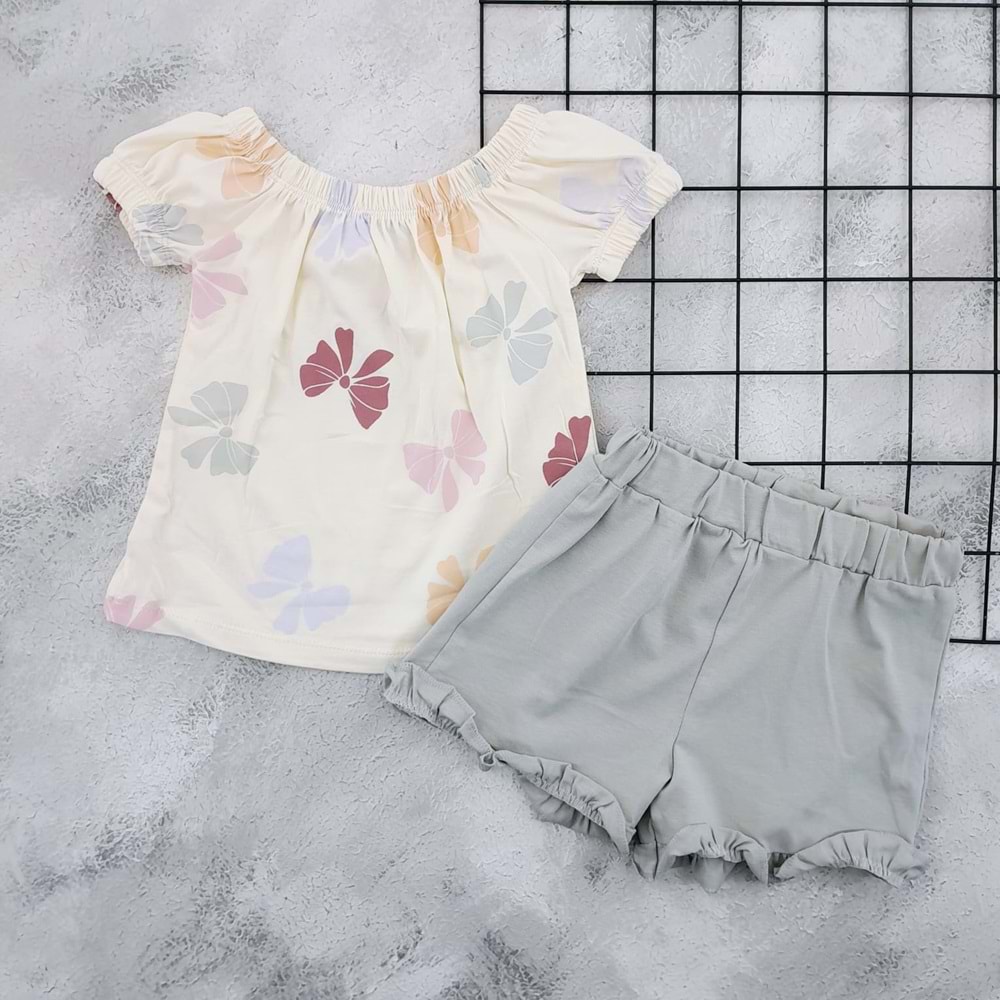 VOIKIDS 53986 FİYONK BASKILI ŞORT TAKIM - YEŞİL - 5 YAŞ