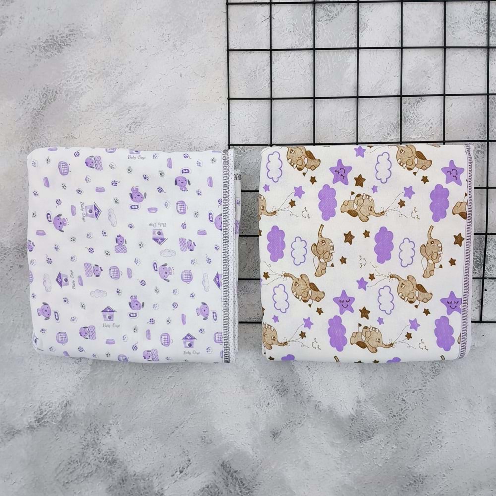 YENTEKS 4260 DESENLİ BEBE KUNDAK 100*100 - LİLA
