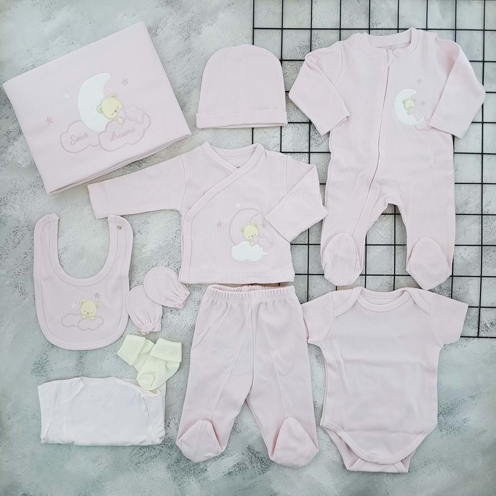 BEBİTOF 10097 SWEET DREAMS 10 LU ZIBIN SET - PEMBE