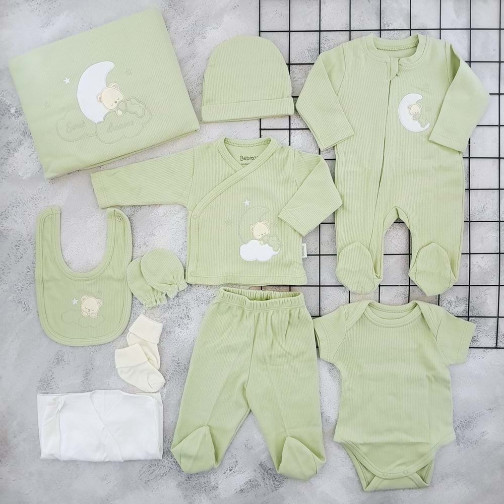 BEBİTOF 10097 SWEET DREAMS 10 LU ZIBIN SET - YEŞİL