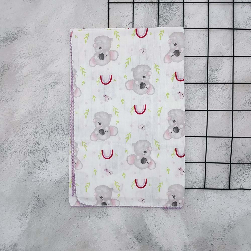 CİX 525 KOALA MÜSLİN BATTANİYE 80*90 - PEMBE