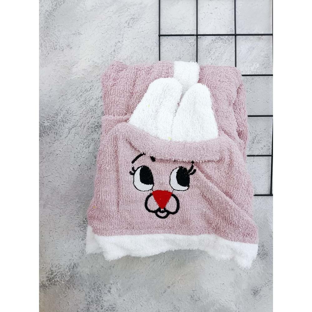 REDLINE SEVİMLİ ŞAPKALI BORNOZ - MÜRDÜM - 7-8 YAŞ