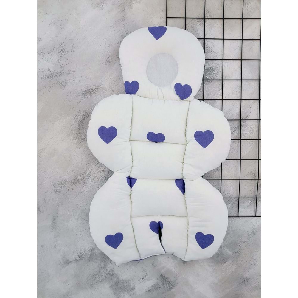 ARMONİ PUSET MİNDERİ KALPLİ MAVİ