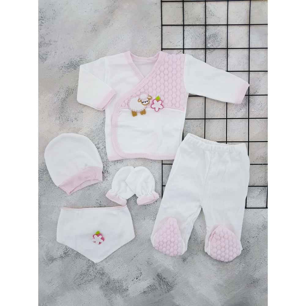 CONCON 525 KUZULU 5 Lİ ZIBIN SET - PEMBE - 0 AY