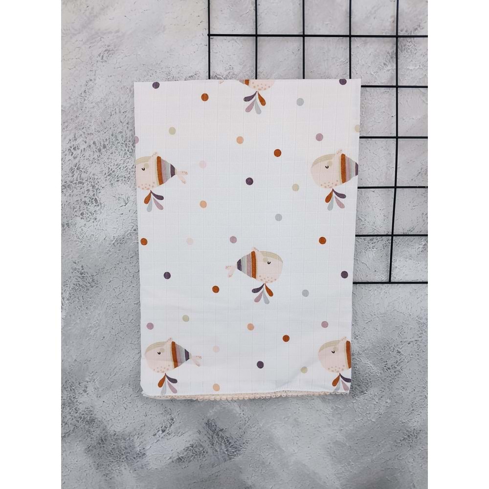 CİX 531 BALIK MÜSLİN BATTANİYE 80*90 - PEMBE