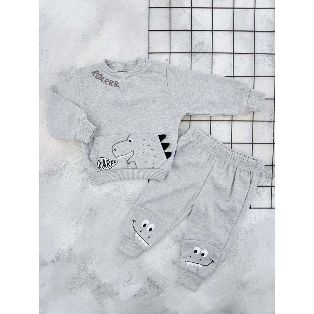 NAZAR 25077 DİNOZOR BASKILI MEVSİMLİK TAKIM