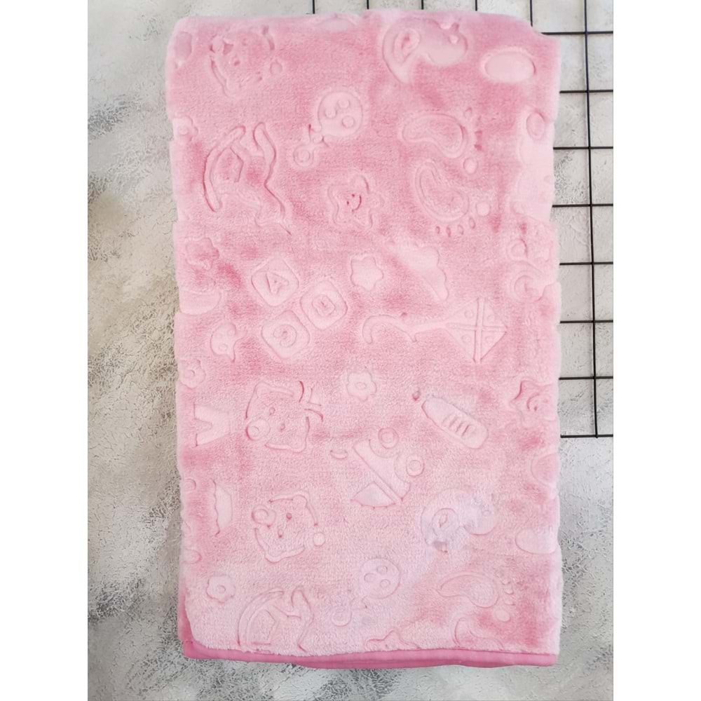 BAHAR BİBERON DESEN BATTANİYE 100*120 - PEMBE