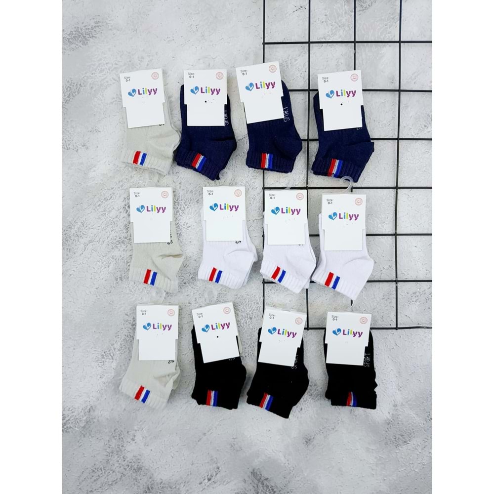 ERKEK ÇORAP 12 ADET - ASORTİ - 3-4 YAŞ