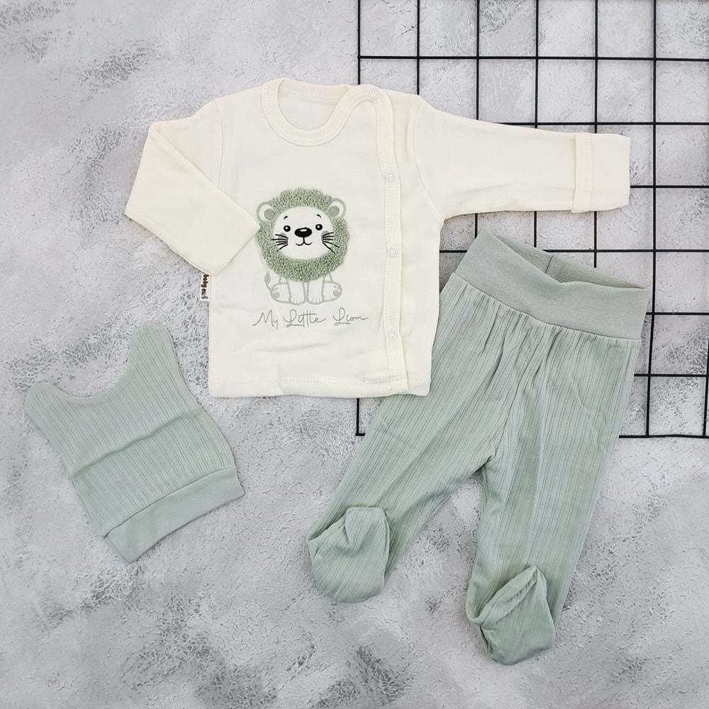 BABYCAN 9403 SÜZENE ASLAN 3 LÜ ZIBIN TAKIM - MİND - 0-3 AY