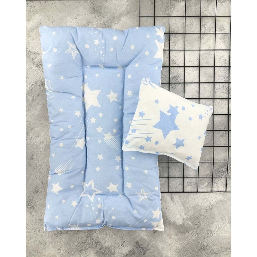 ARMONİ YILDIZLI MİNDER YASTIK - MAVİ