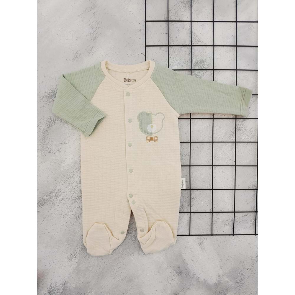 BEBİTOF 70391 SEVİMLİ AYI NAKIŞLI PATİKLİ TULUM - BEJ - 0-3 AY