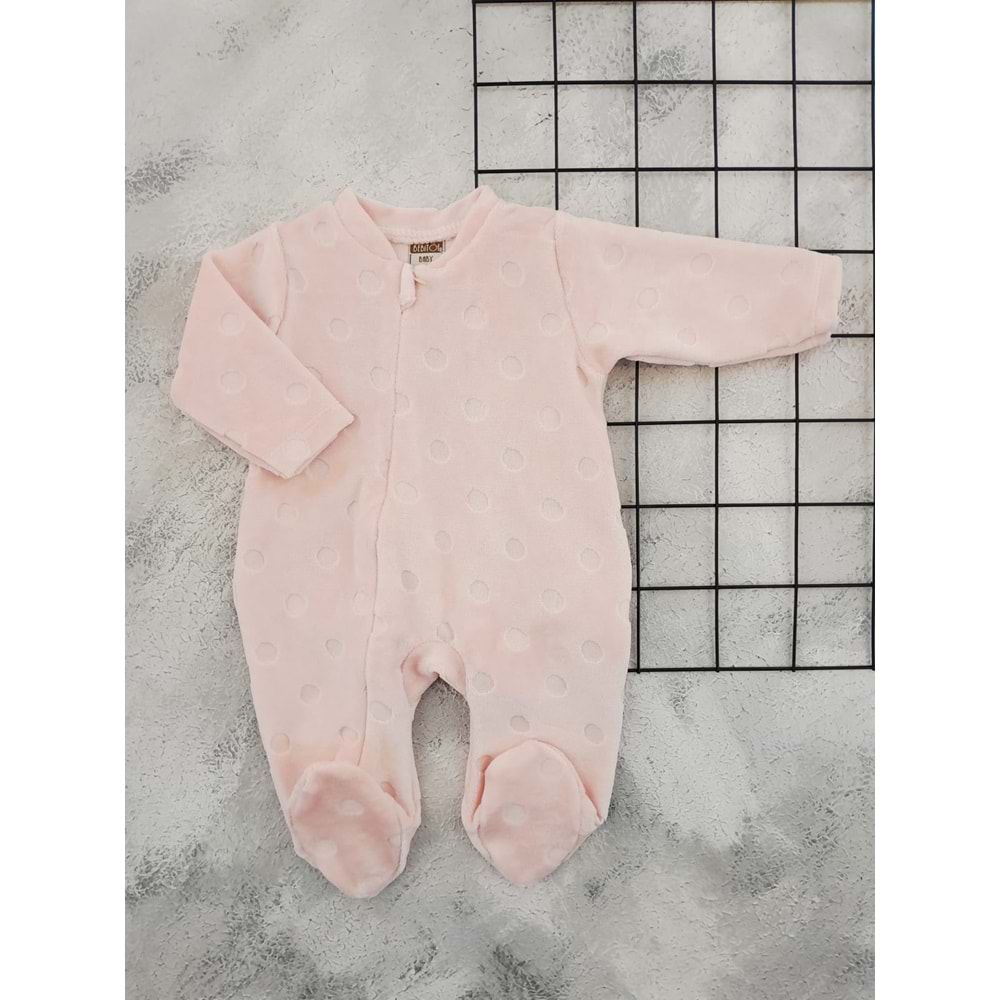 BEBİTOF 70393 PUANLI KADİFE TULUM - SOMON - 0-3 AY