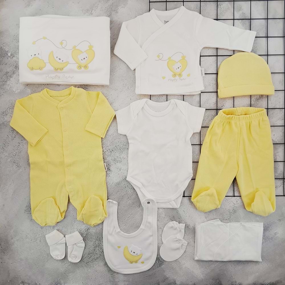 BEBİTOF 10125 TRENDE AYICIKLAR 10 LU ZIBIZN SET - SARI