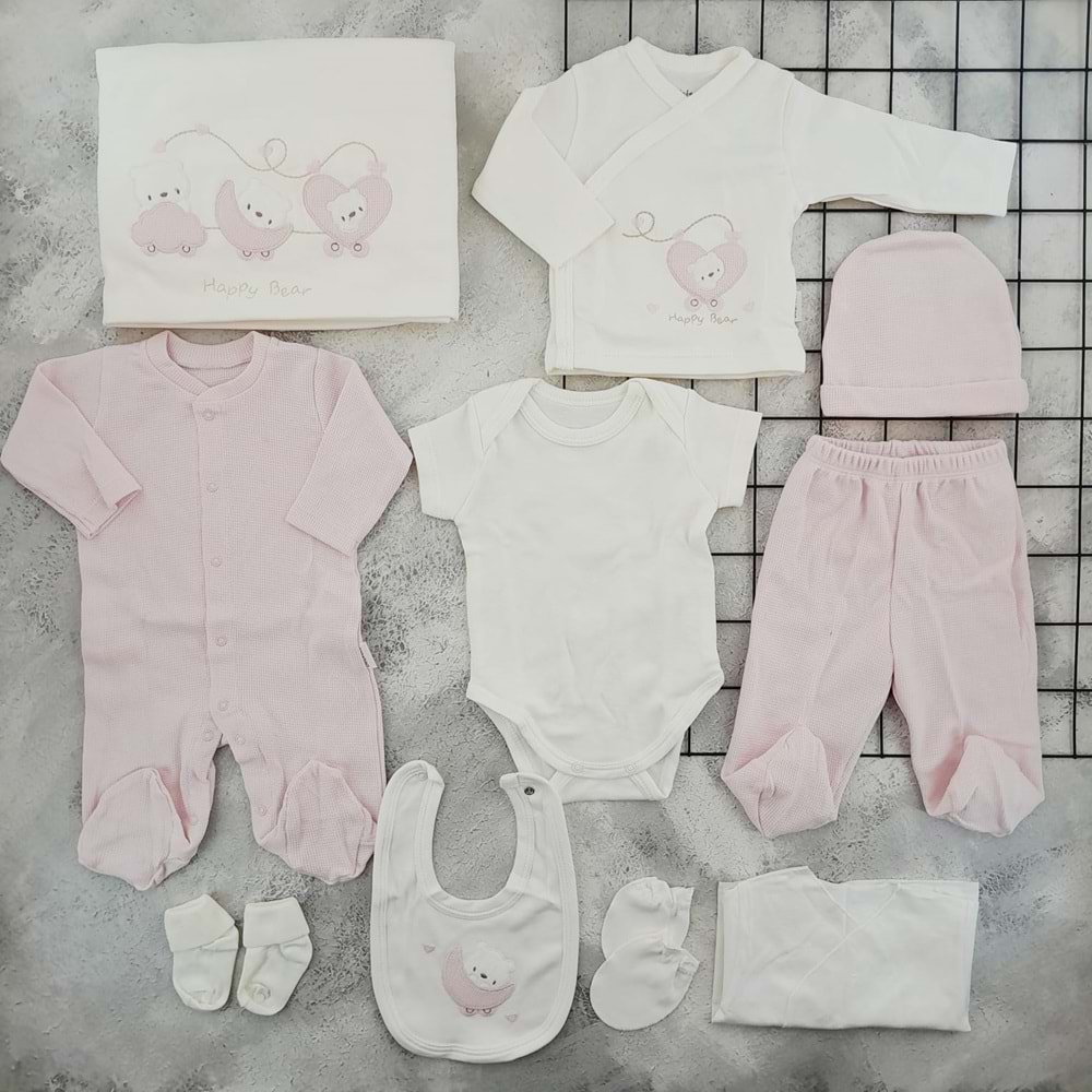 BEBİTOF 10125 TRENDE AYICIKLAR 10 LU ZIBIN SET - PEMBE