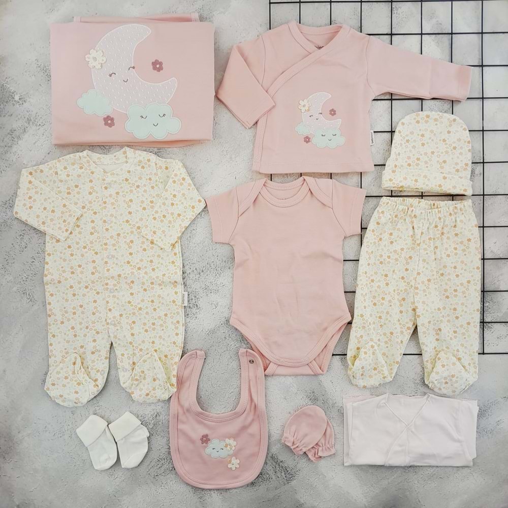 BEBİTOF 10123 SEVİMLİ AYBALAM 10 LU ZIBIN SET - PEMBE
