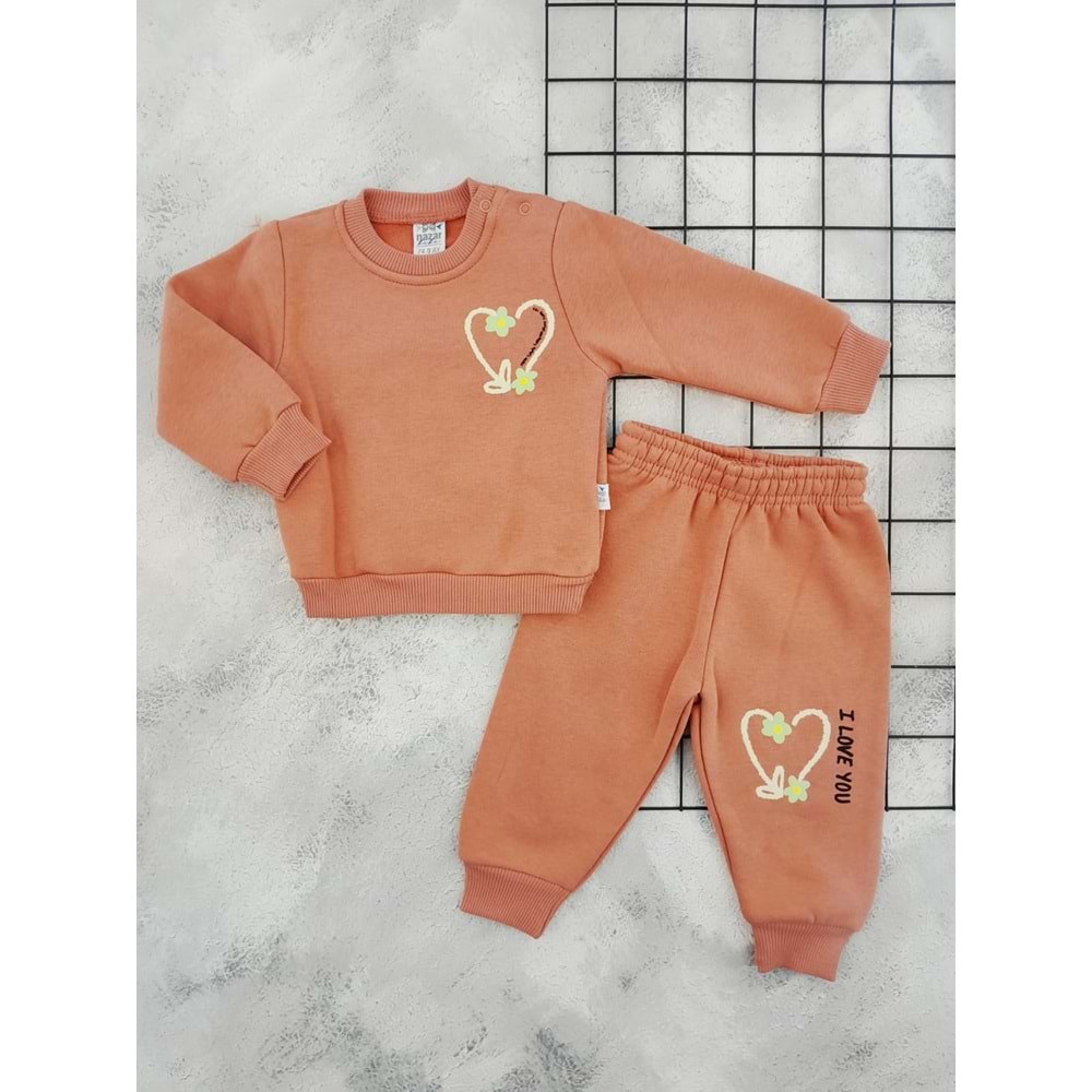 NAZAR 25924 KALP BASKILI 3 İP TAKIM - PUDRA - 9 AY