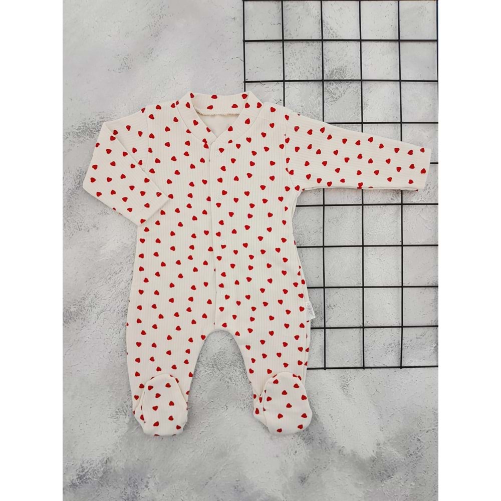 NAYİNOM 1899 MİNİK KALPLER PATİKLİ TULUM - BEJ - 0 AY