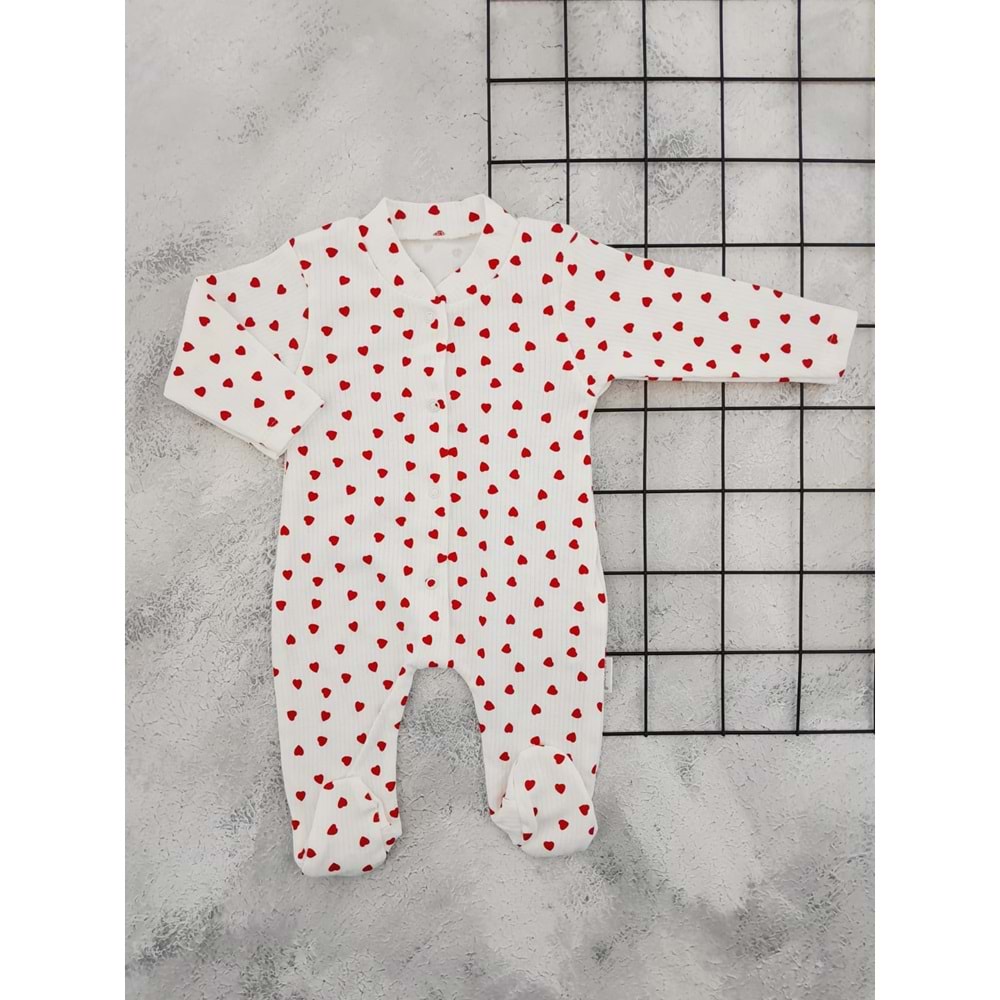 NAYİNOM 1899 MİNİK KALPLER PATİKLİ TULUM - KREM - 0 AY