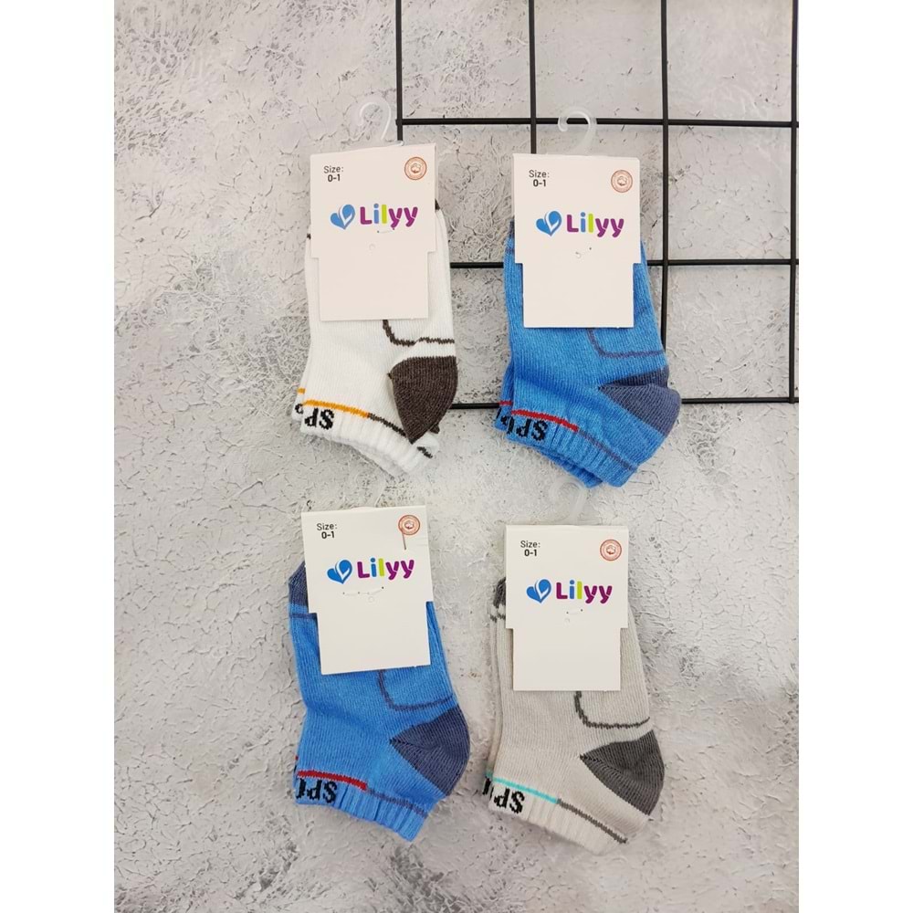 LİLYY 600 SPORT 4 LÜ ÇORAP SET - ASORTİ - 3-4 YAŞ