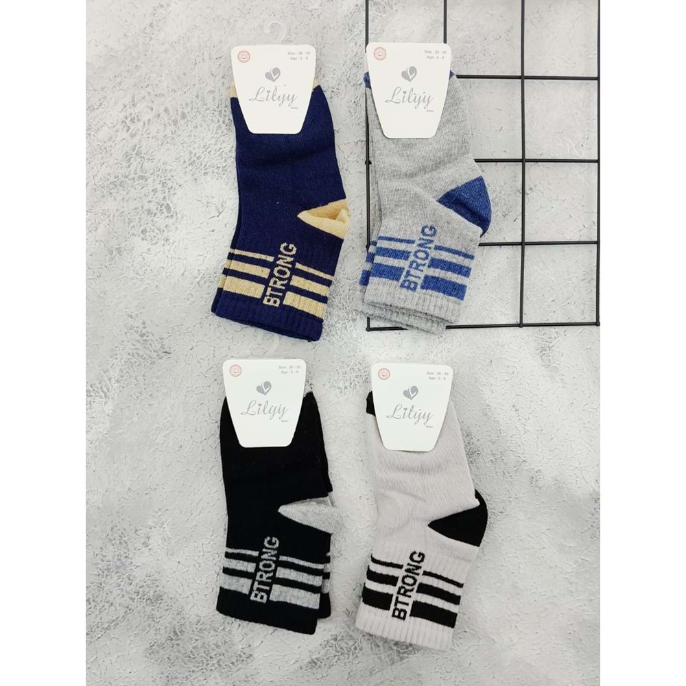 LİLYY 604 BTRONG 4 LÜ MEVSİMLİK ÇORAP SET - ASORTİ - 5-6 YAŞ