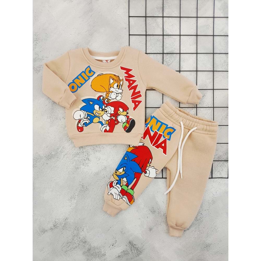 CİCİBOM 1904 SONİC BASKILI 3 İP TAKIM - BEJ - 6 AY