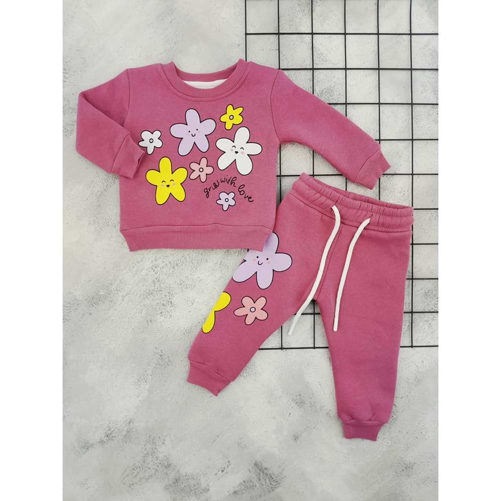 CİCİBOM 1902 GÜLEN PAPATYA BASKILI 3 İP TAKIM - MÜRDÜM - 9 AY