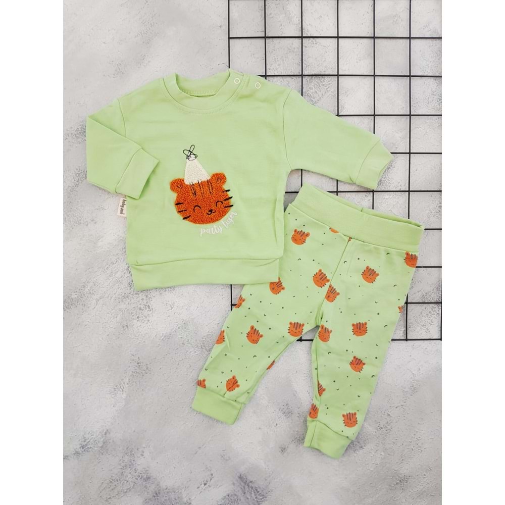 BABYCAN 2121 ASLAN SÜZENE PİJAMA TAKIM - FISTIK YEŞİLİ - 3-6 AY