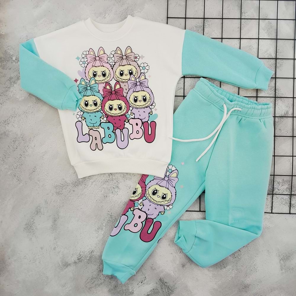 CİCİBOM 1924 RENKLİ LABUBU 3 İP TAKIM - KREM MİND - 5-6 YAŞ