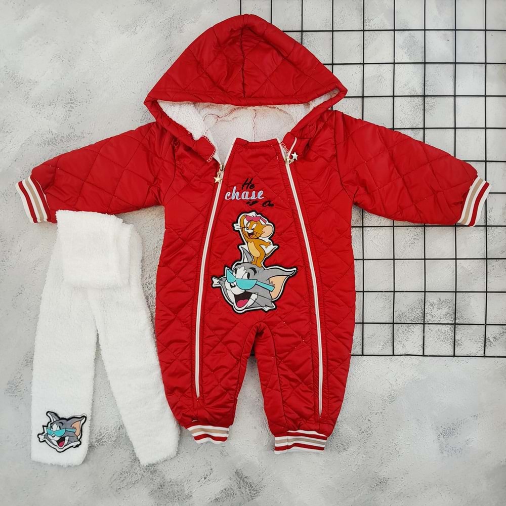 MİNİK 4010 TOM JERY ATKILI KOZMONOT - KIRMIZI - 2 YAŞ